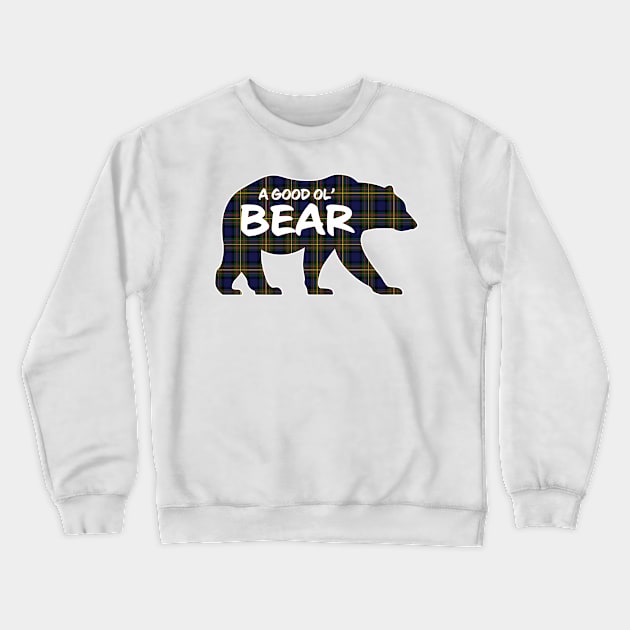 Bear Critter - MacLaren Plaid Crewneck Sweatshirt by Wright Art